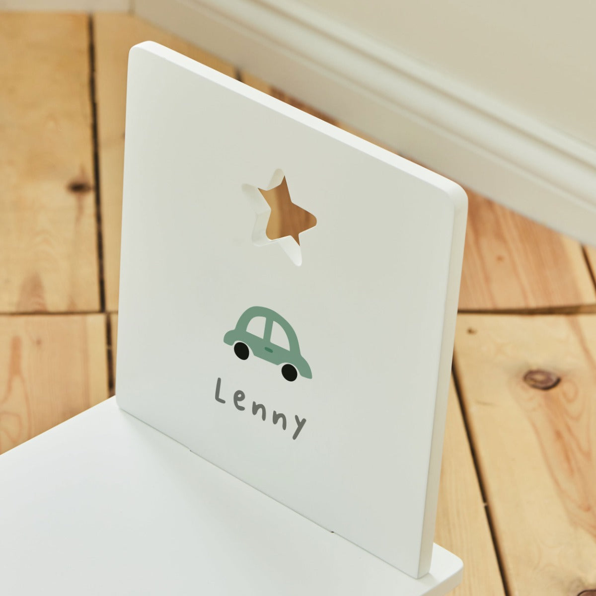 Personalised On The Move Green Wooden Star Chair 