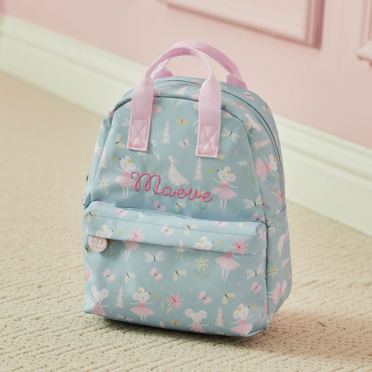 Personalised Twinkle Tales Mouse Ballerina Mini Backpack