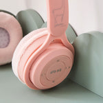 Personalised Lalarma Wireless Headphones in Pastel Pink
