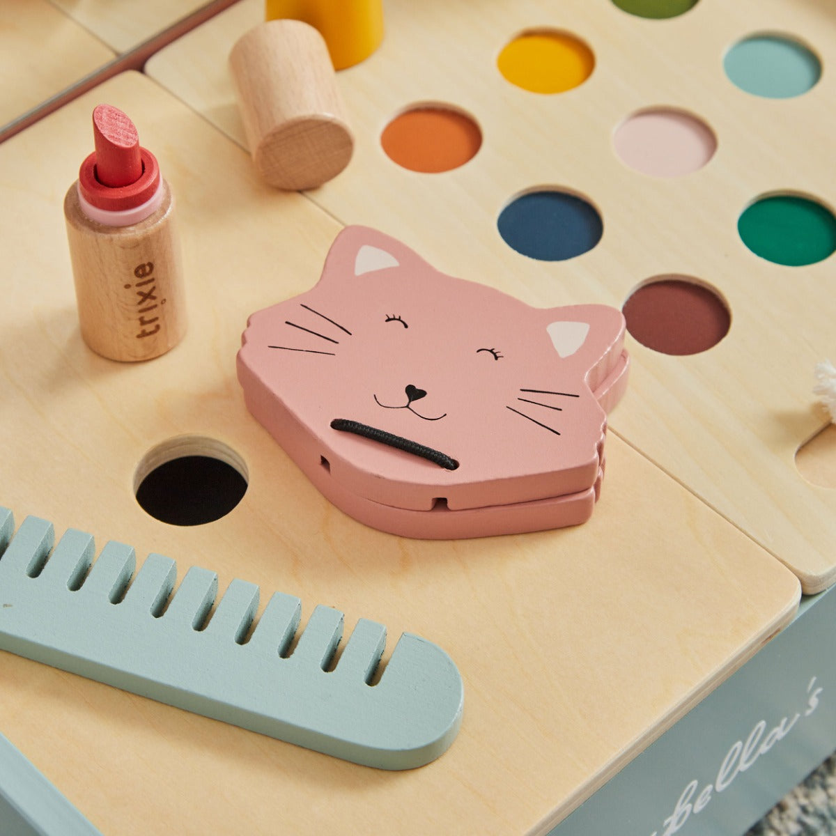 Personalised Trixie Cat Tabletop Vanity Mirror