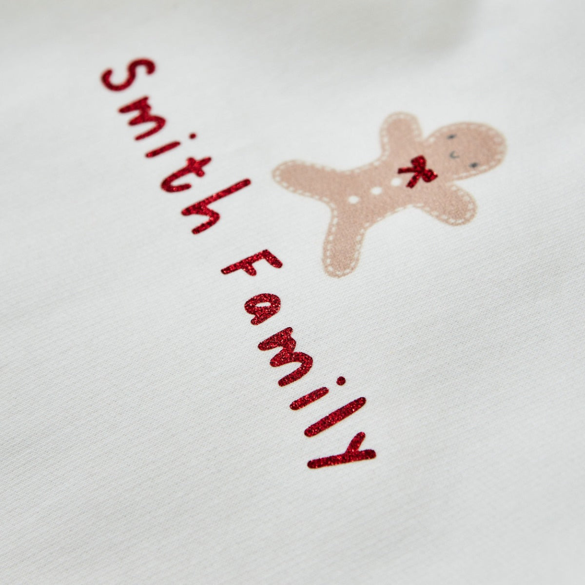 Personalised Gingerbread Family Ecru Kids' Sweatshirt