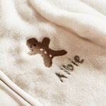 Personalised Gingerbread Ivory Fleece Onesie