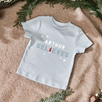Personalised Blue Santa Hat T-shirt