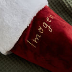 Personalised Red Velvet Name Gift Stocking 