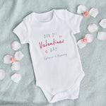 Personalised Our 1st Valentine's Day Bodysuit in White