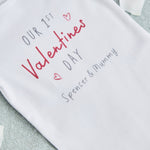 Personalised Our 1st Valentine's Day Bodysuit in White