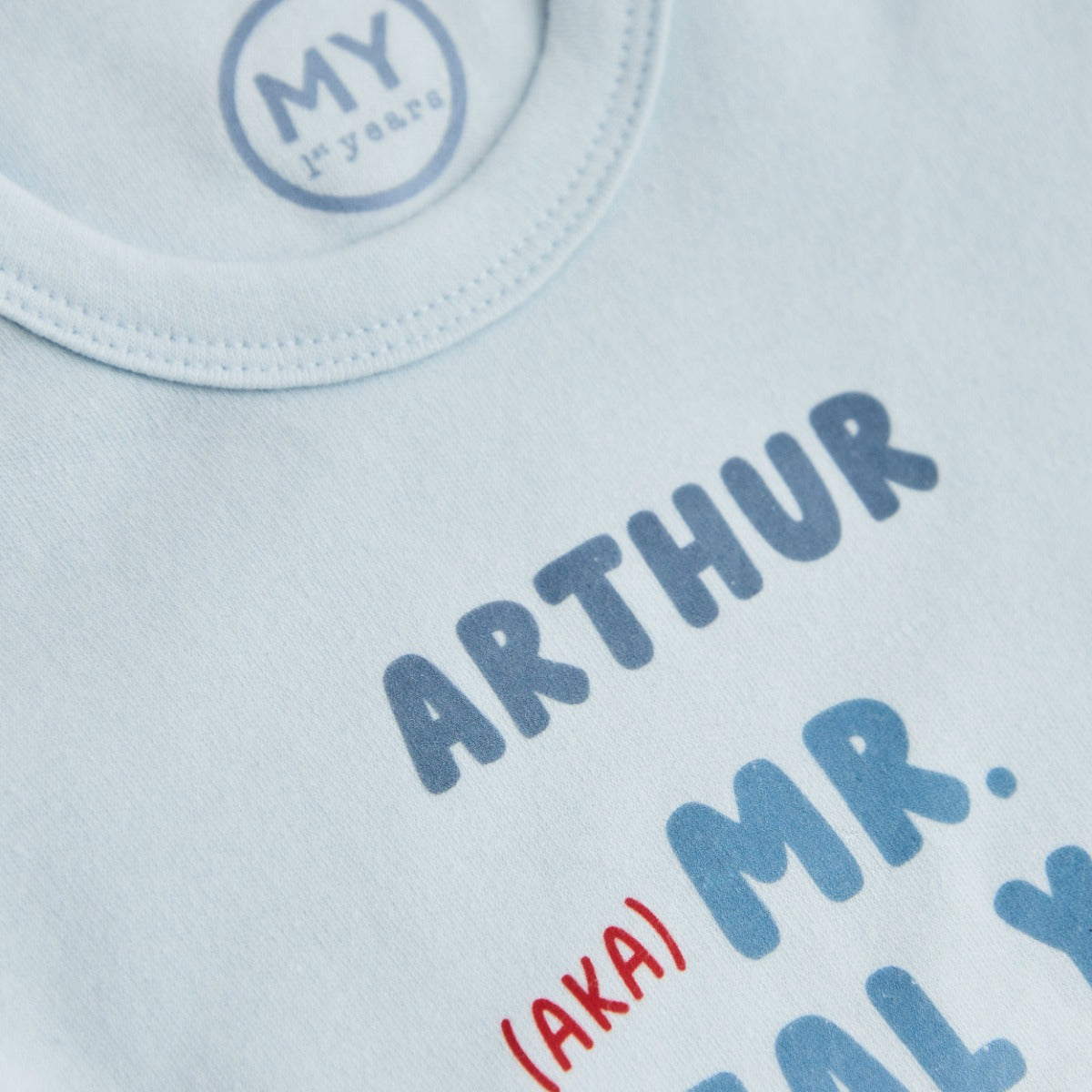 Personalised Blue Mr Steal Your Heart Bodysuit