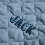 Personalised Back Name Blue Quilted Jacket 