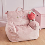 Personalised Bloom & Blossom Pink Cord Bean Bag Chair 