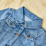 Personalised Yellow Flower Wreath Denim Jacket