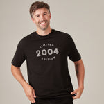 Personalised Men's Black Limited Edition Birth Year T-Shirt by Made Yours