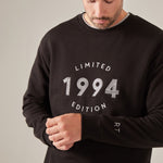 Personalised Men's Black Limited Edition Birth Year Sweatshirt