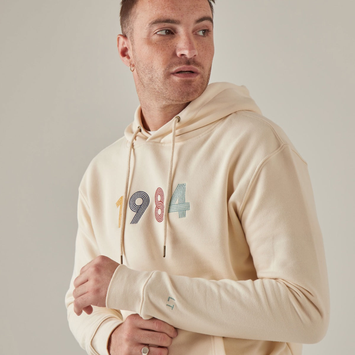 Personalised Retro Birth Year Slim Fit Hoodie