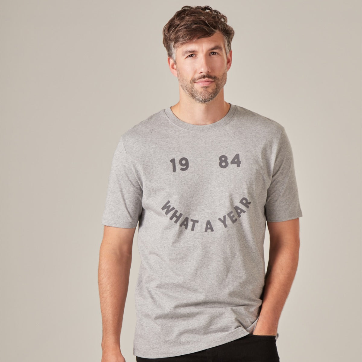 Personalised Grey What Year T Shirt