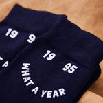 Personalised What a Year Navy Socks