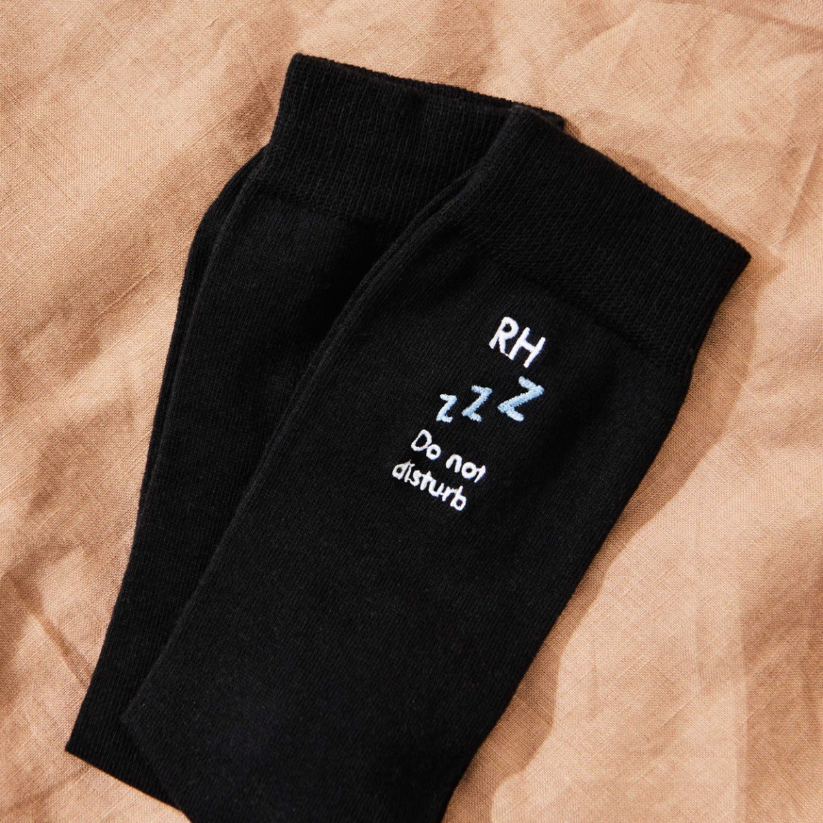 Personalised Sleep Black Socks