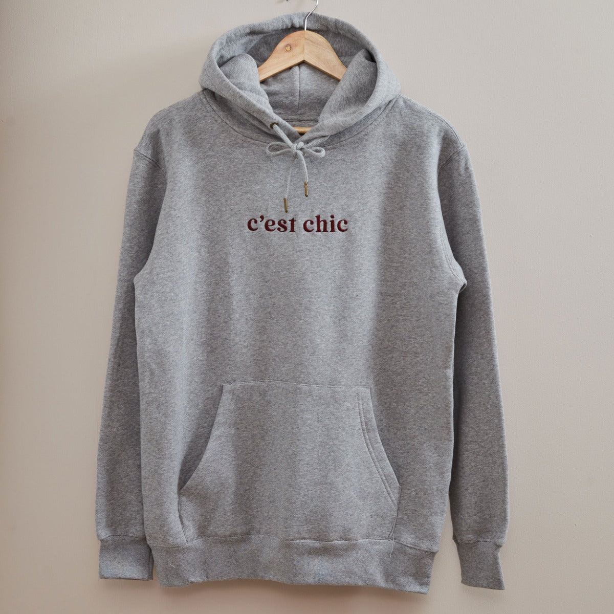 Personalised Grey Slogan Hoodie