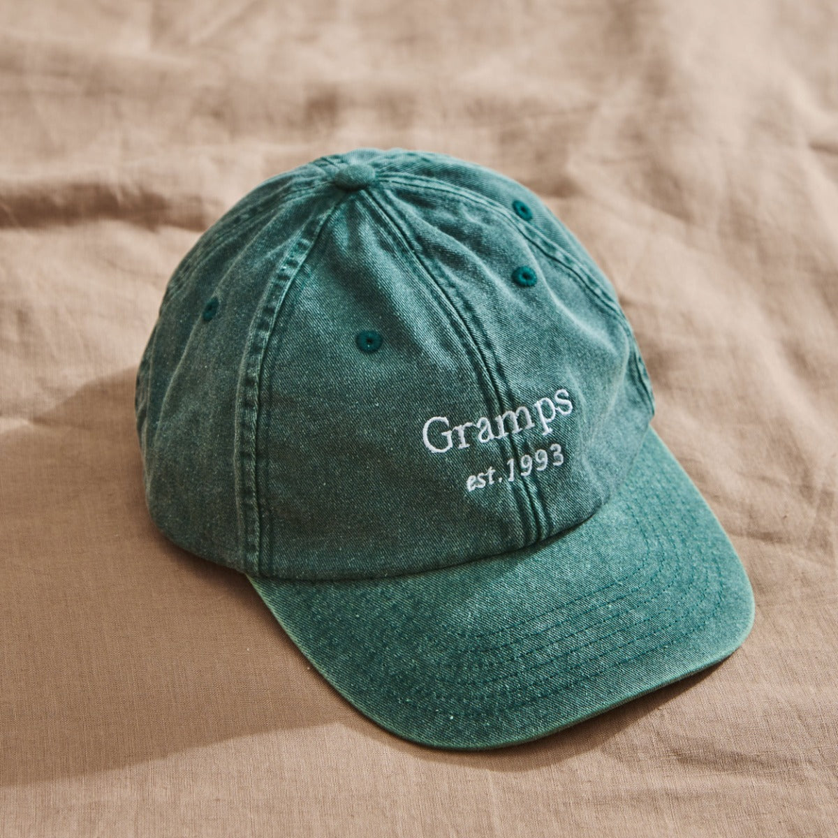 Personalised Family Vintage Cap in Bottle Green 