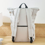 Personalised Roll Top Backpack in Stone 