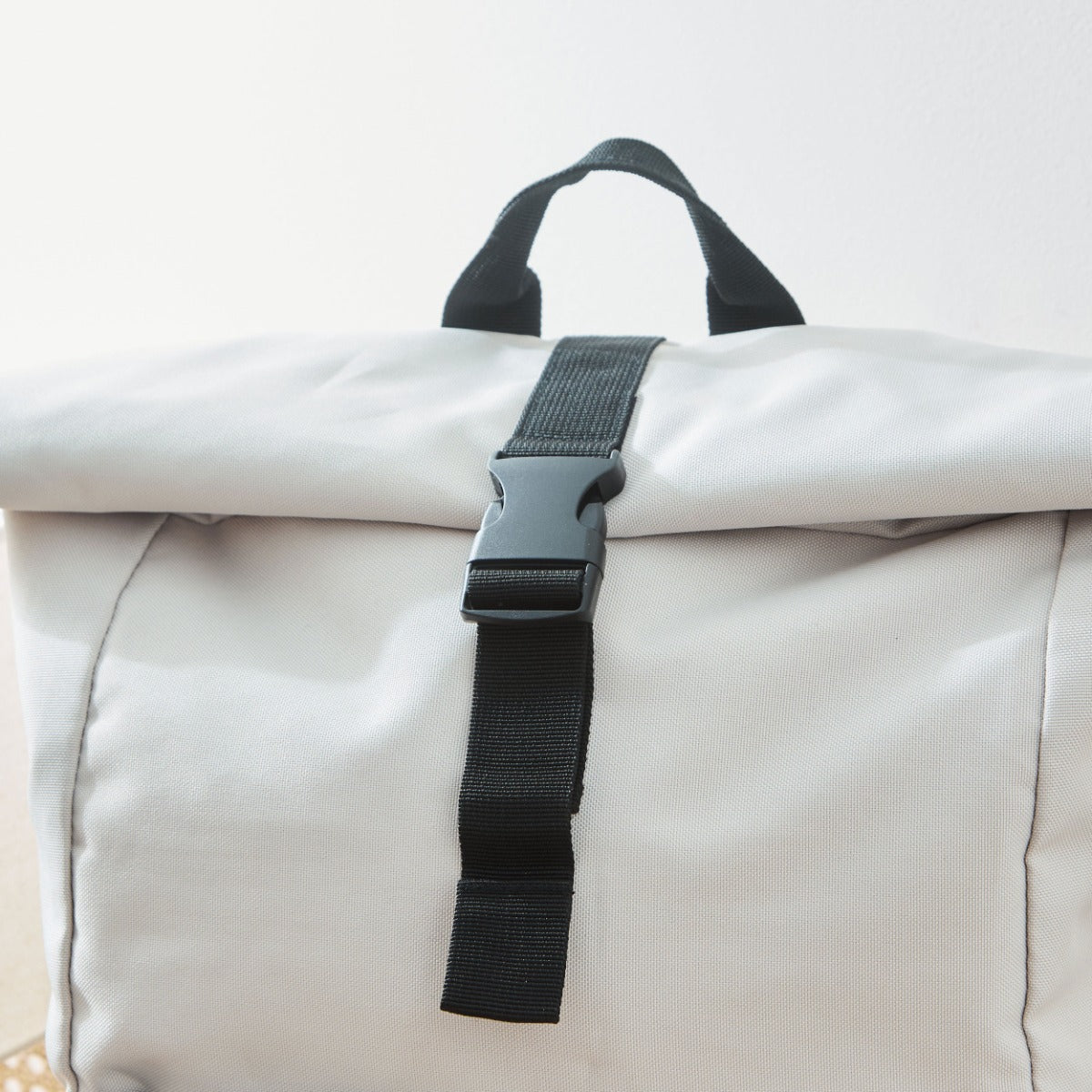 Personalised Roll Top Backpack in Stone 