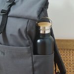 Personalised Roll Top Backpack in Anthracite 