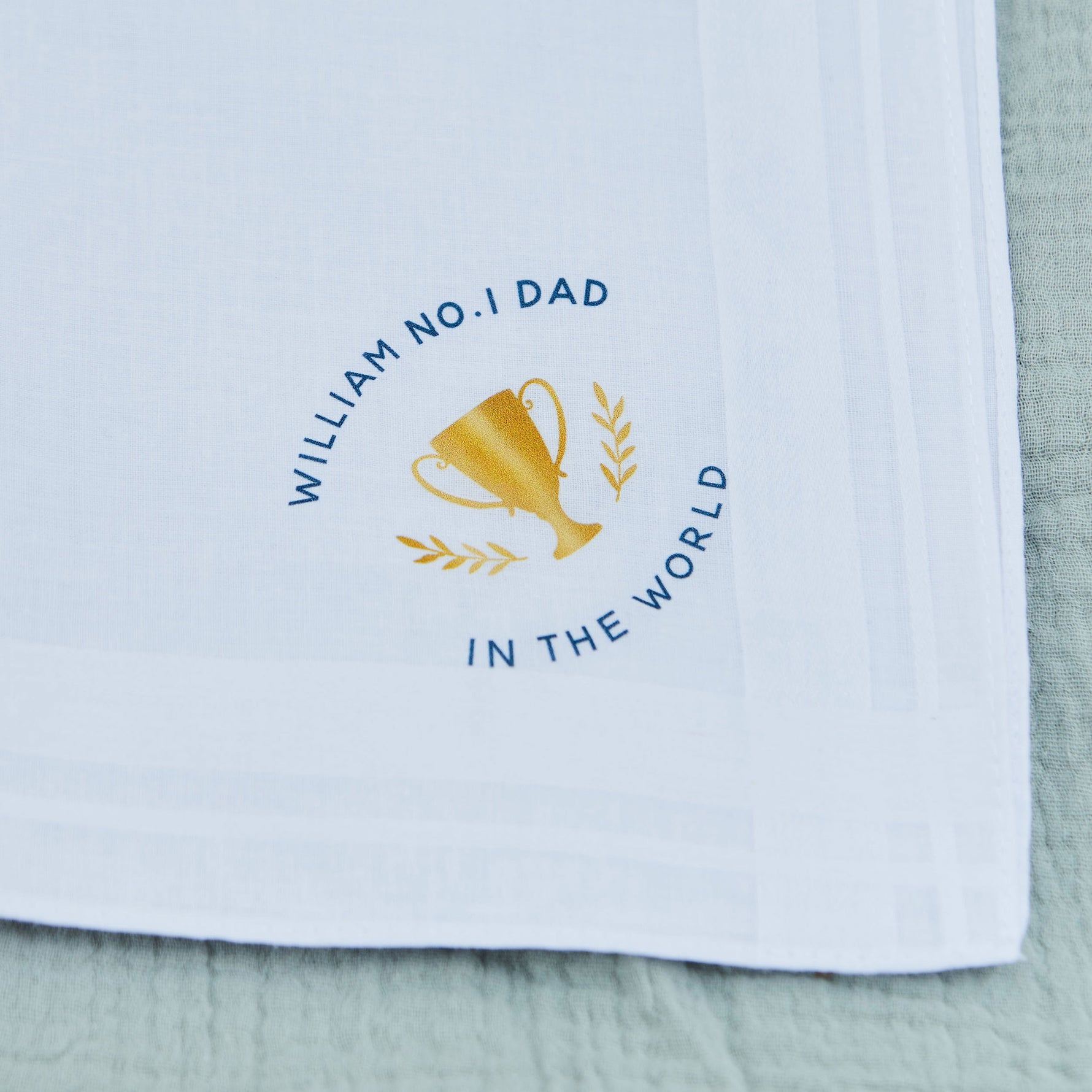 Personalised No.1 Dad Handkerchief