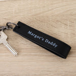 Personalised Daddy Keyring in Black