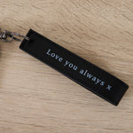 Personalised Daddy Keyring in Black