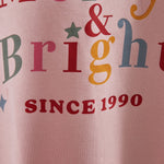 Personalised Pink Ladies "Merry & Bright" Christmas Jumper