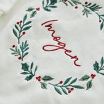Personalised Kids' White Traditional Wreath Christmas Jumper