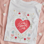 Personalised Women's Girls Support Girls T-Shirt