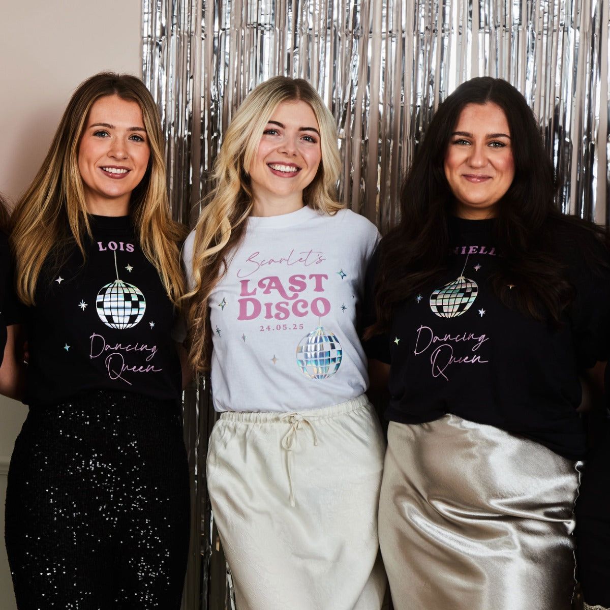 Personalised Dancing Queen Black Hen T-Shirt