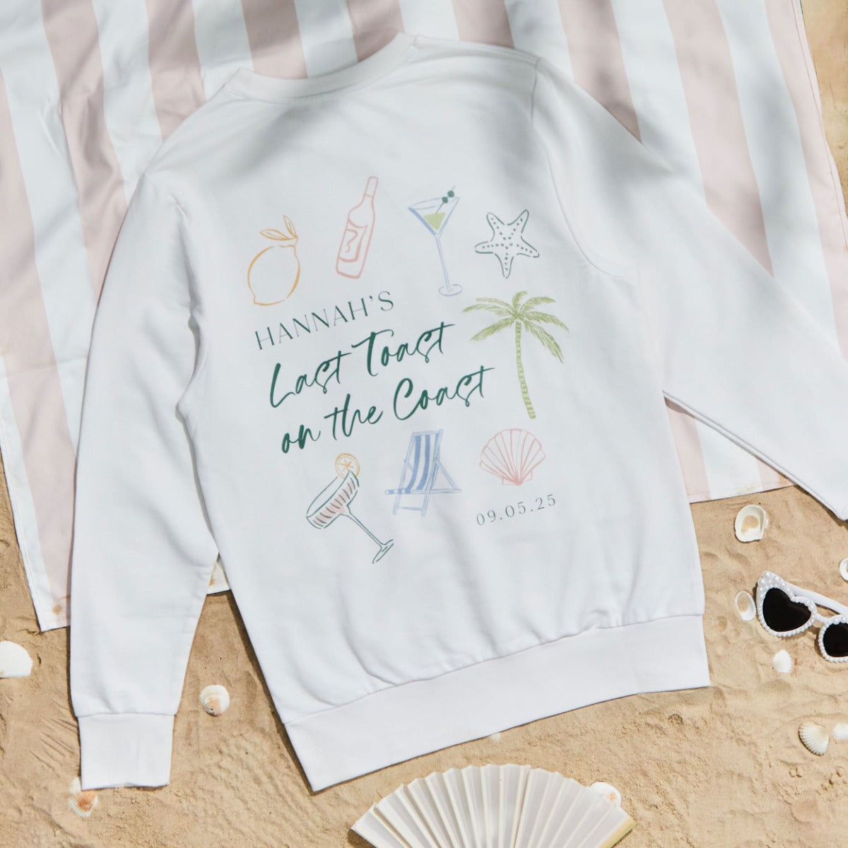 Personalised Last Toast White Sweatshirt 