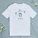 Personalised Embroidered Tying The Knot T-Shirt in White