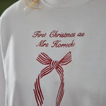 Personalised 'First Christmas As...' Bow Jumper
