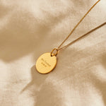 Personalised Bridal Gold-Plated Disc Necklace