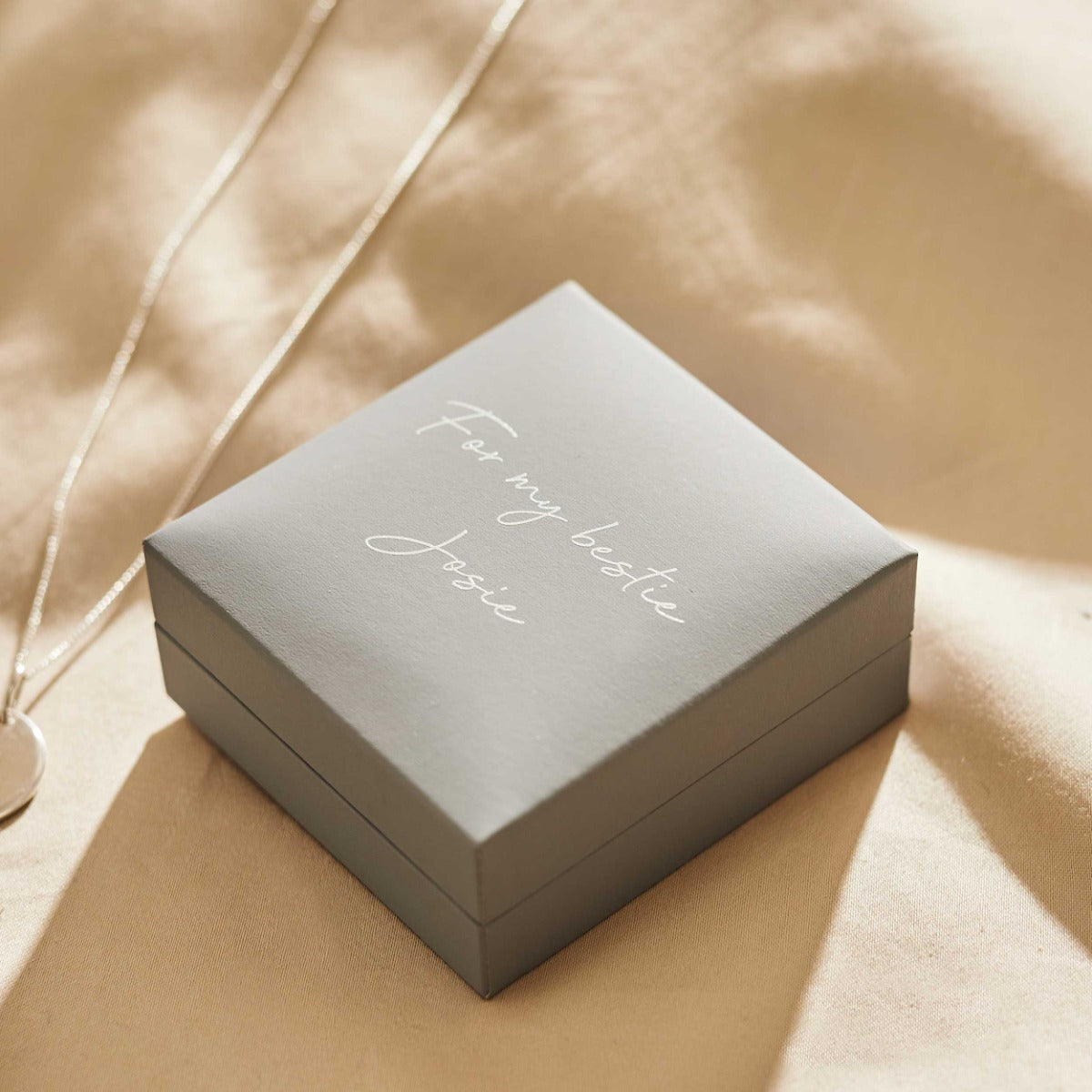 Personalised Retro Sterling Silver Disc Necklace