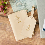 Personalised Birth Flower Oyster Travel Set by Made Yours