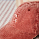 Personalised Zodiac Sign Cap in Rust by Made Yours