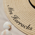 Personalised Natural Woven Sun Hat