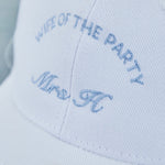 Personalised Something Blue Wife Of The Party White Cap