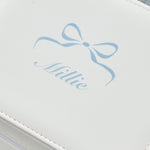 Personalised Something Blue Bow Oblong Jewellery Box 