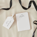 Personalised White 'Mrs' Passport and Luggage Tag Travel set