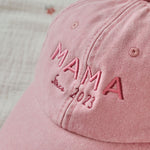 Personalised Adults Mama Vintage Pink Cap
