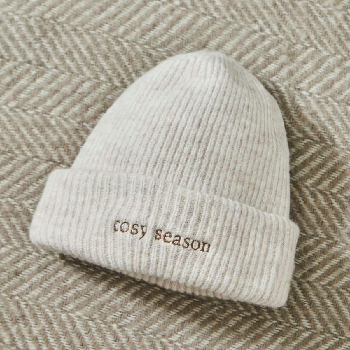 Personalised Almond Initial Beanie 