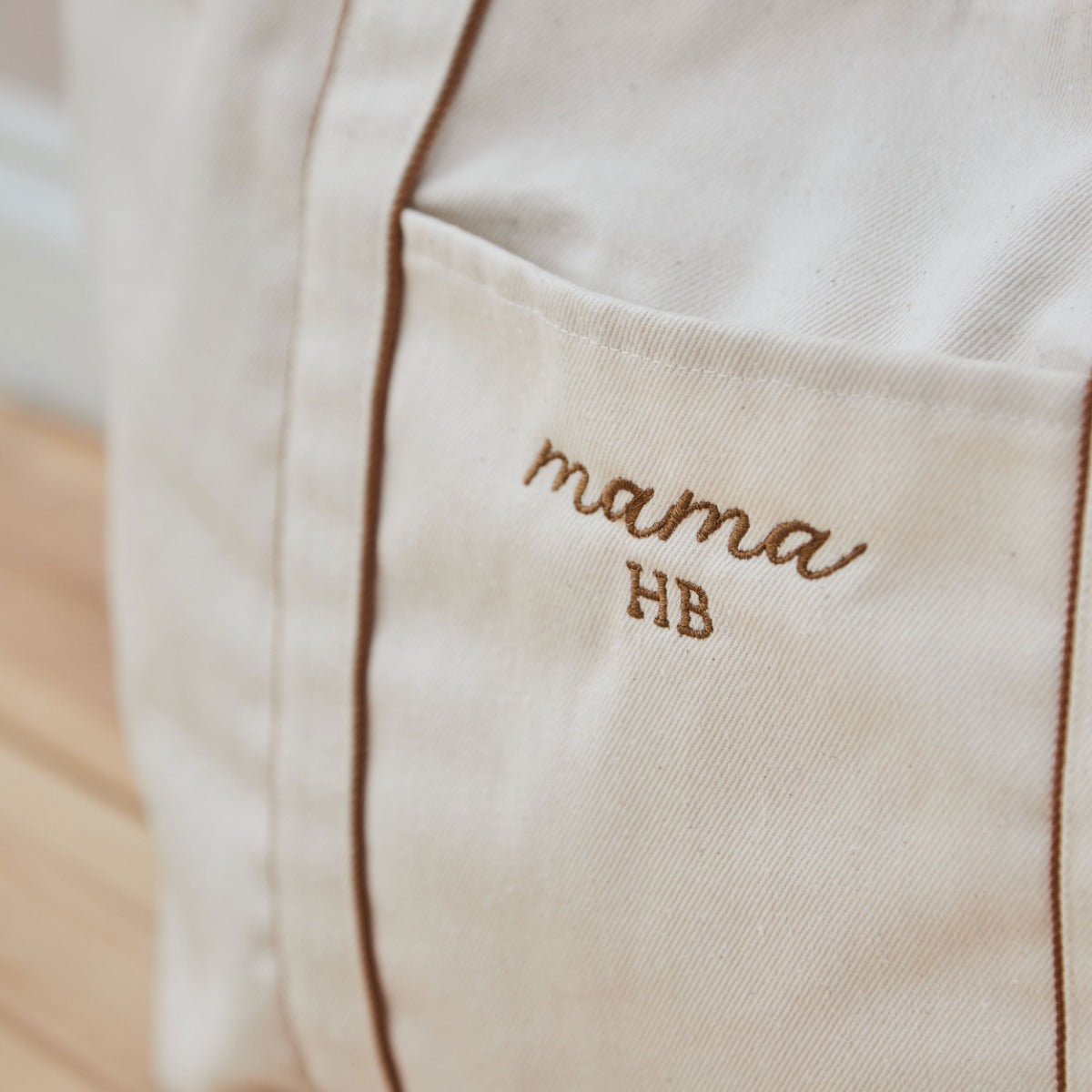Personalised Mama Canvas Tote in Caramel 