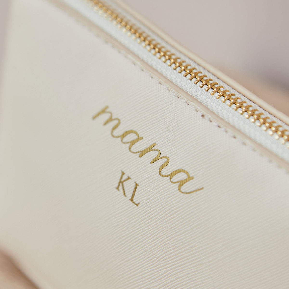 Personalised Mama Medium Oyster Makeup bag