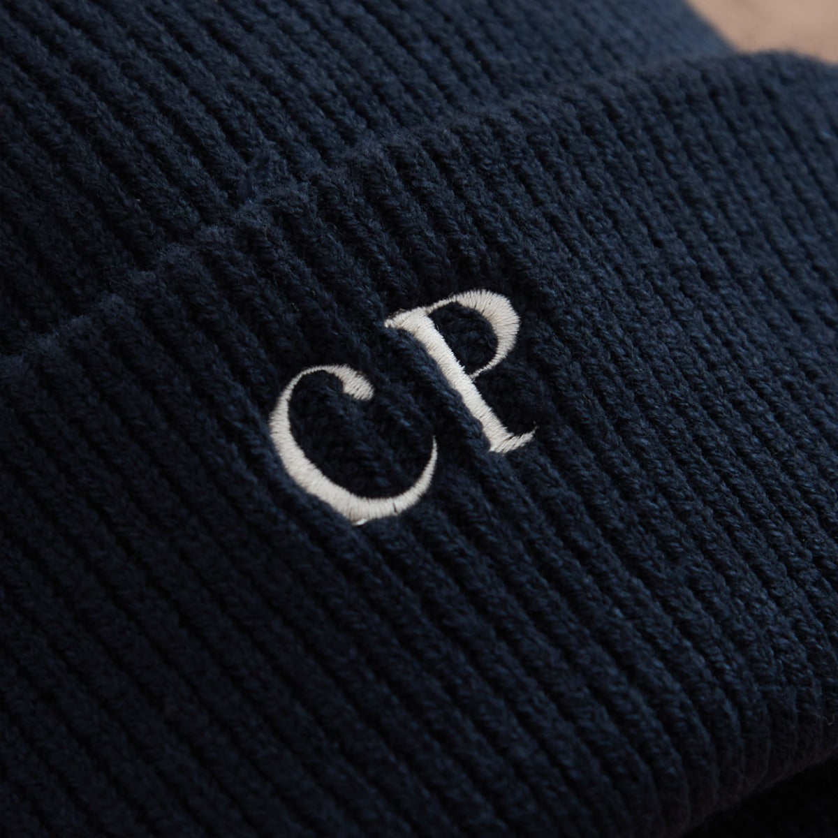 Personalised Slogan Navy Beanie Hat 