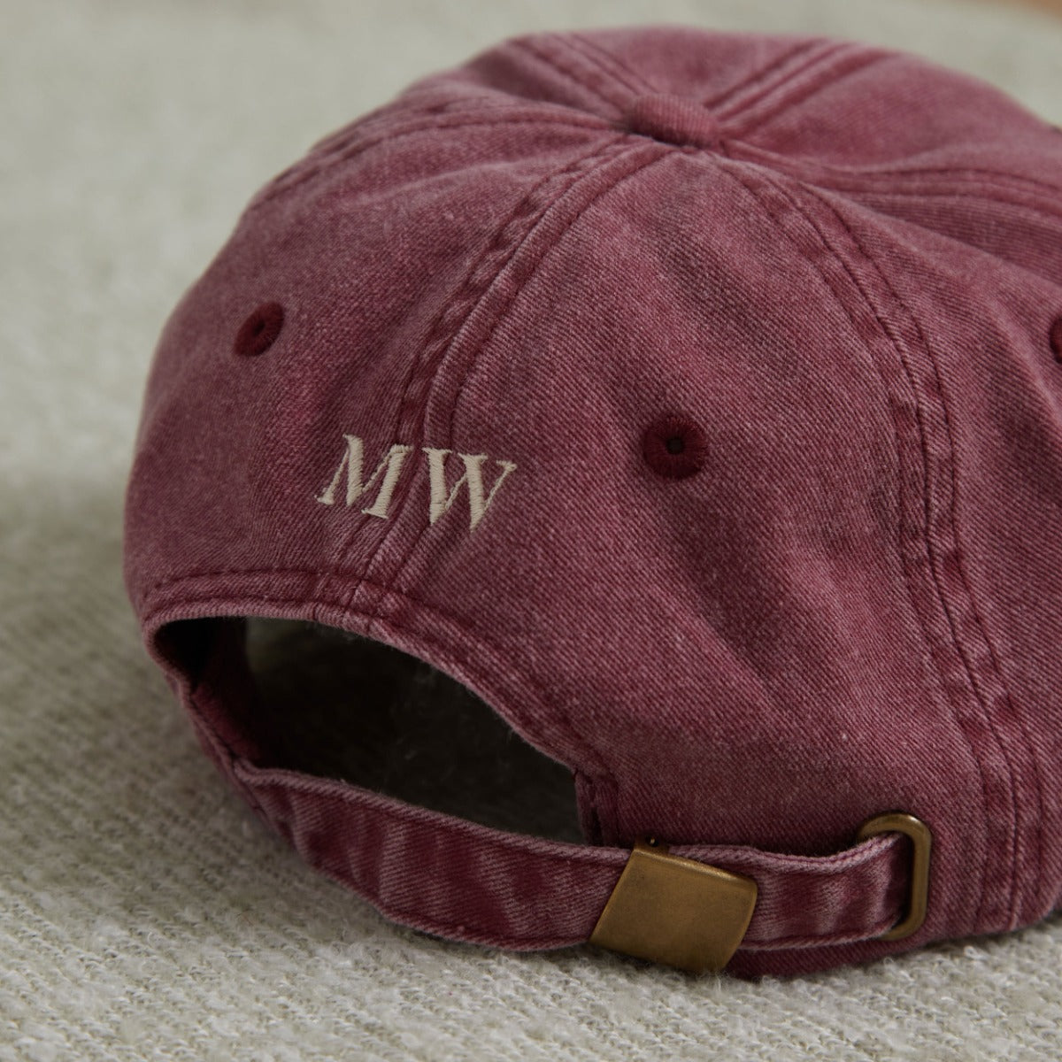 Personalised Vintage Burgundy Adult Cap