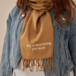 Personalised Biscuit Scarf with Embroidered Customisable Slogan 